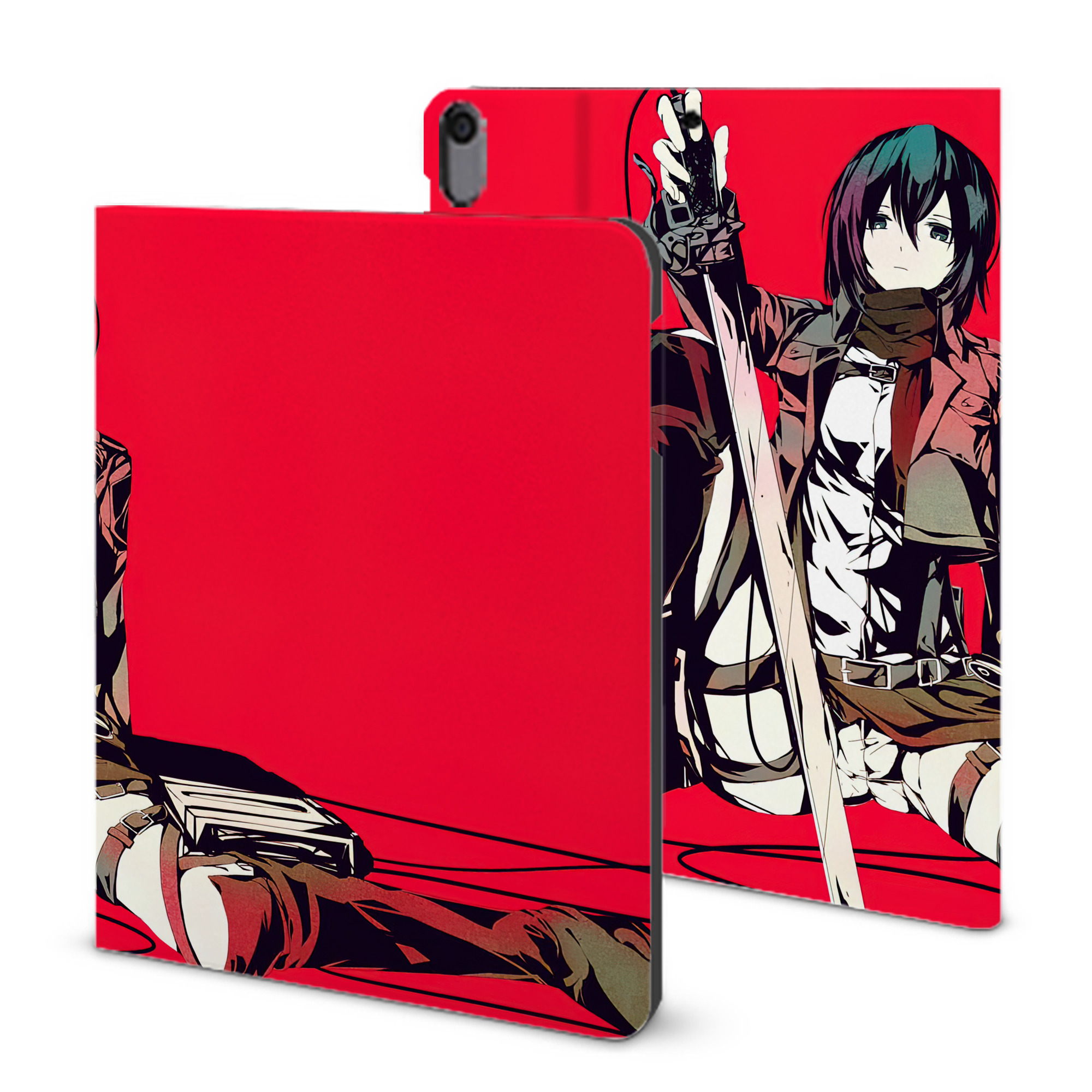 （画像用） 進撃の巨人 Attack on Titan IPad ケース ブック型 PUレザー TPU 耐衝撃 軽量 薄型 ペン収納なし 全面保護 IPad 各モデル対応